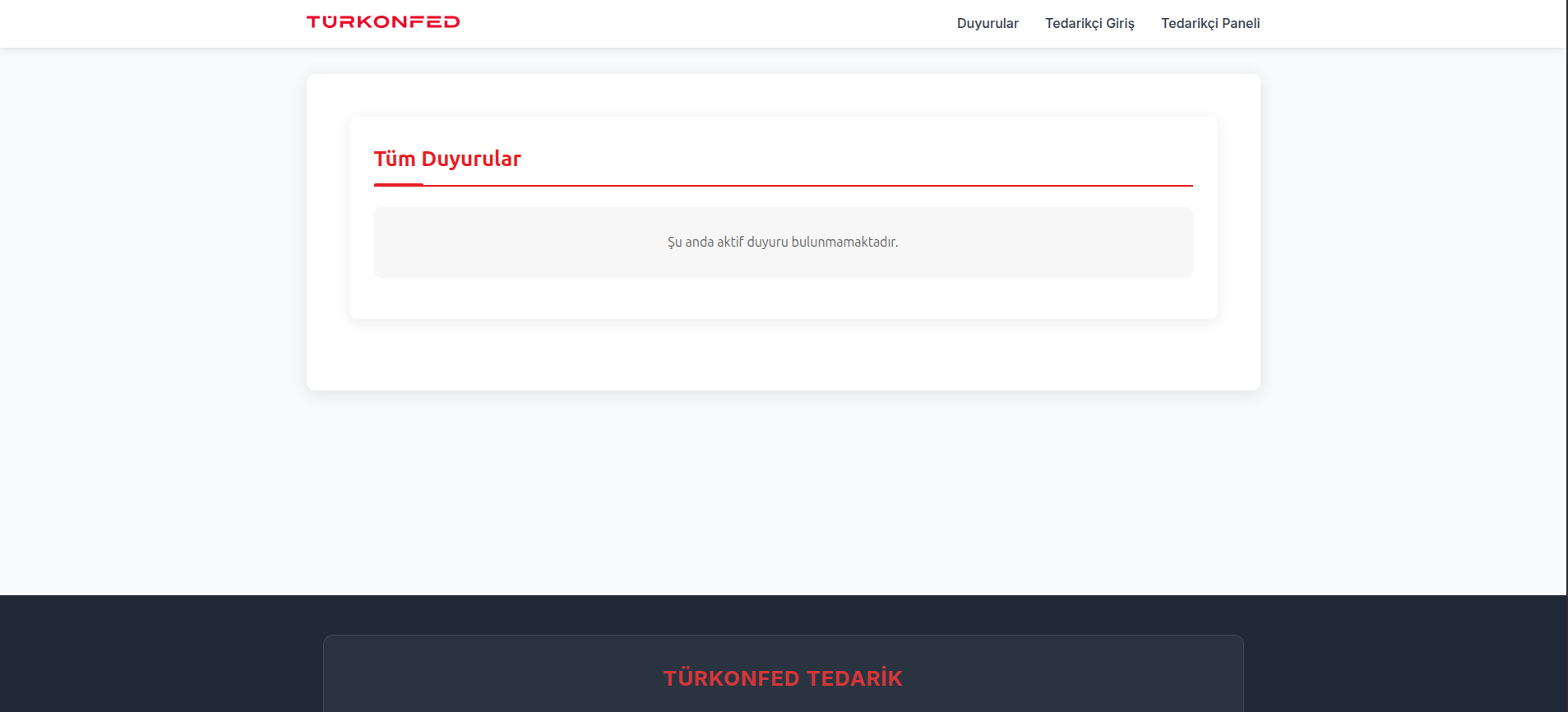 TÜRKONFED Tedarik Ana Sayfa